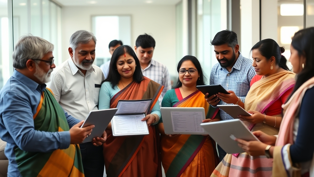 Indian employees from government and private sectors using retirement age calculator to plan their future.